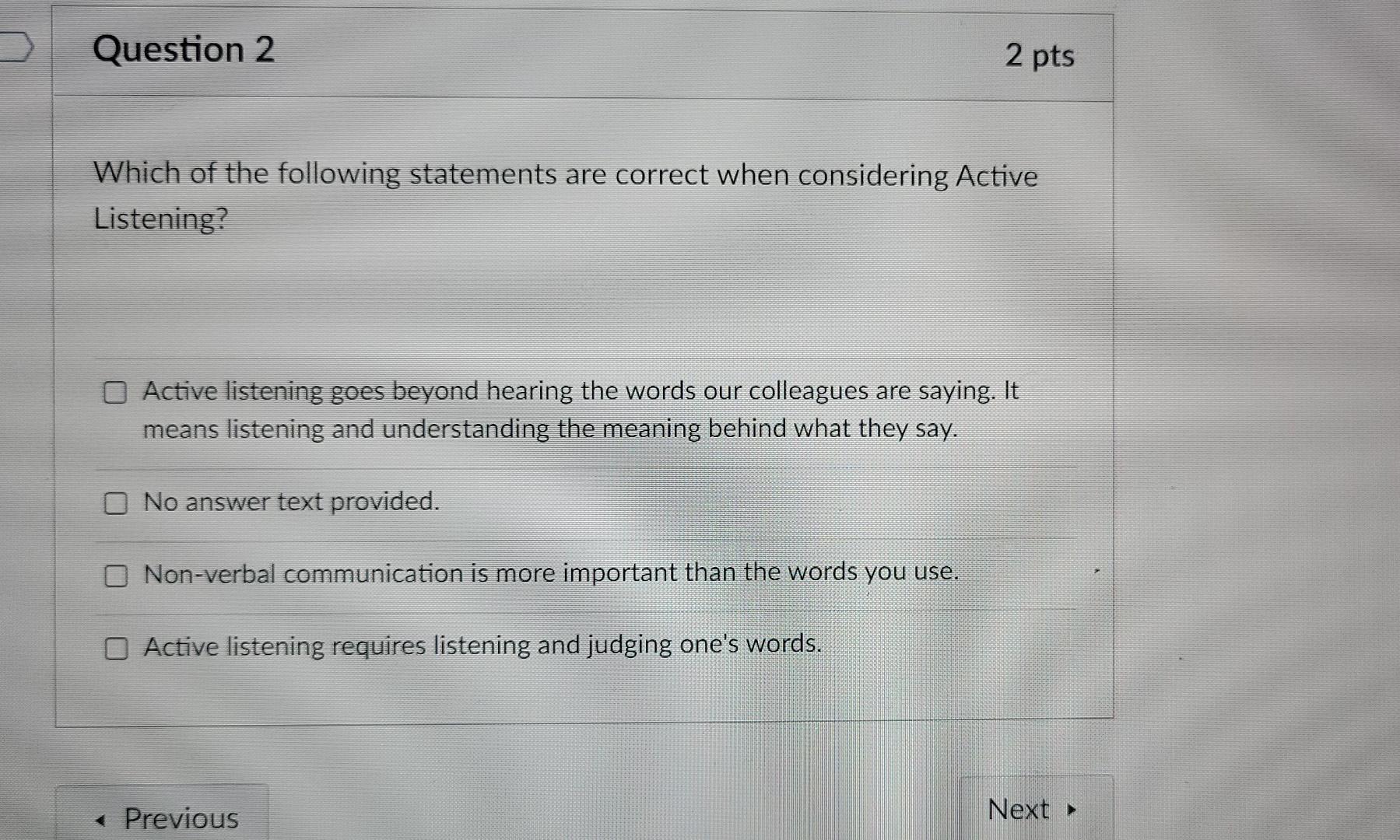 Solved Question 2 2 pts Which of the following statements | Chegg.com