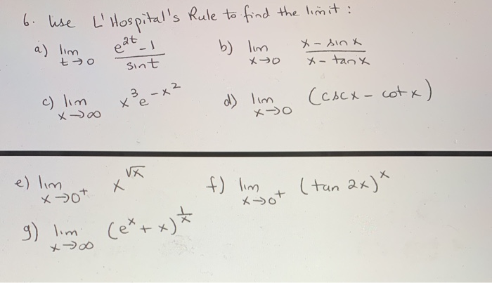 Solved Xe X2 6 Lise L Hospital S Rule To Find The Limit Chegg Com