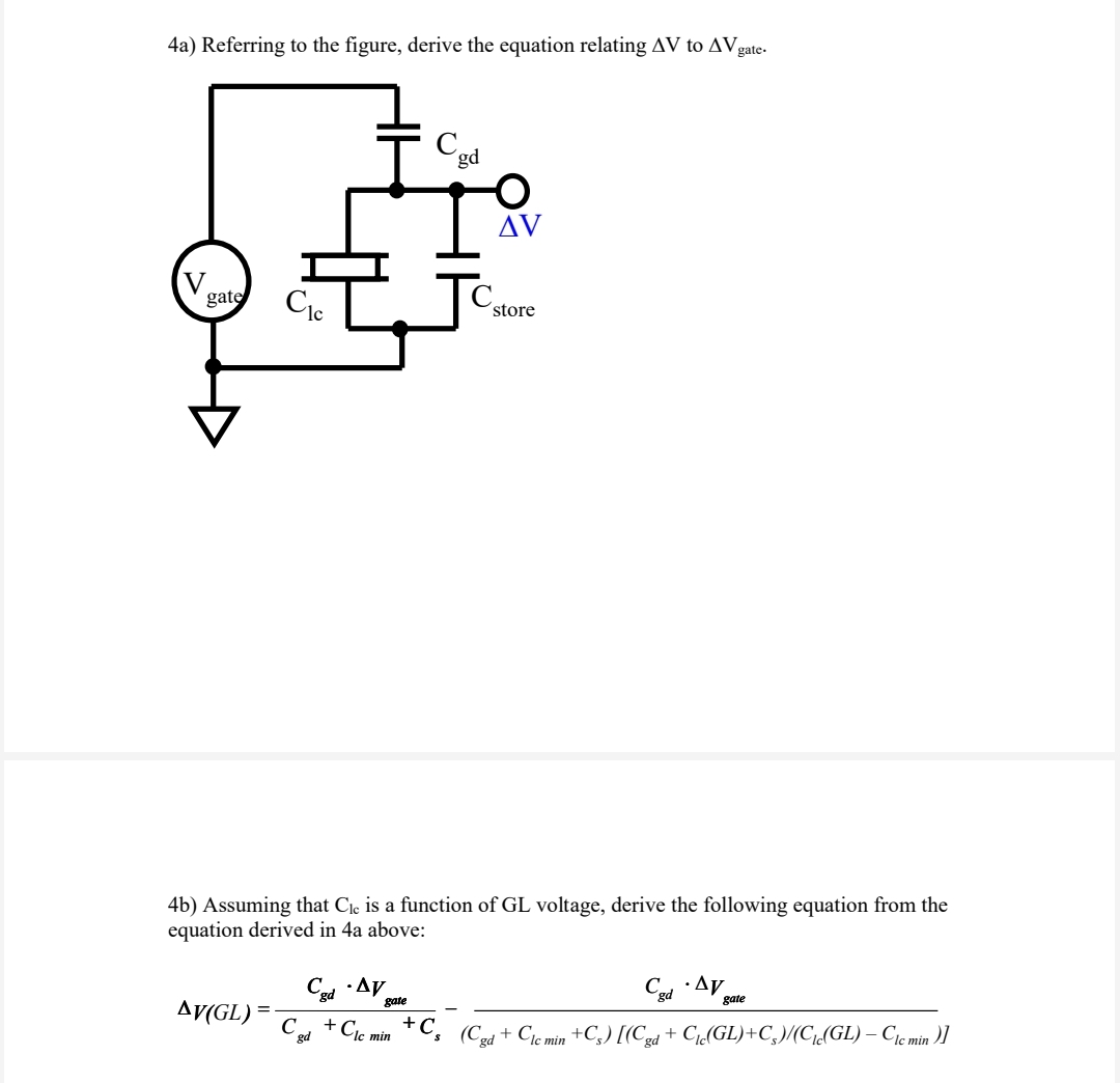 Solved 4a) ﻿Referring to the figure, derive the equation | Chegg.com