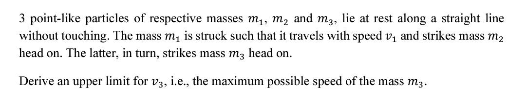 Solved 3 point-like particles of respective masses mį, m, | Chegg.com