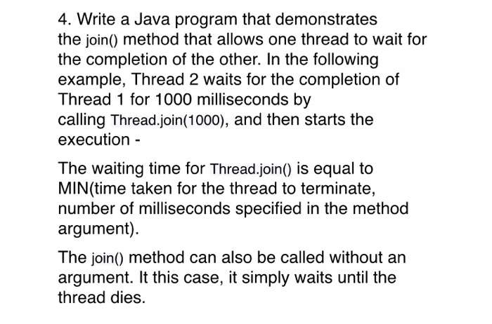 Solved Thread Homework - Java programming (Due 10/29 by 9 pm | Chegg.com