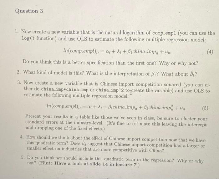 Solved Instructions The assignment contains three questions. | Chegg.com