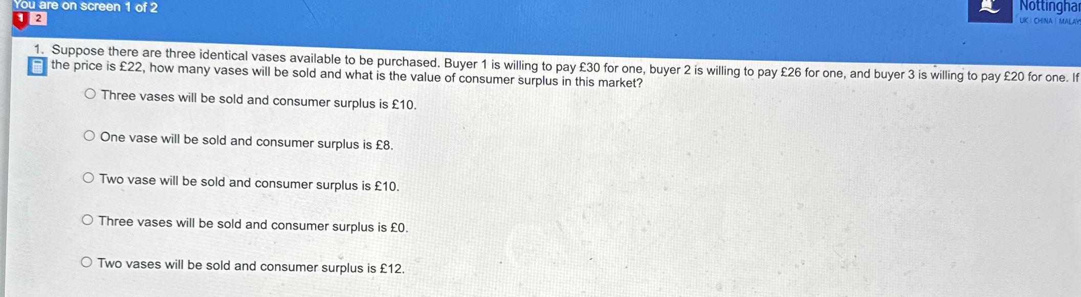 Solved You are on screen 1 ﻿of 212Suppose there are three | Chegg.com