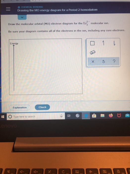 Solved CHEMICAL BONDING Drawing the MO energy diagram for a | Chegg.com