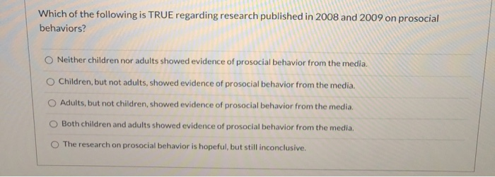 Solved Which of the following is TRUE regarding research | Chegg.com