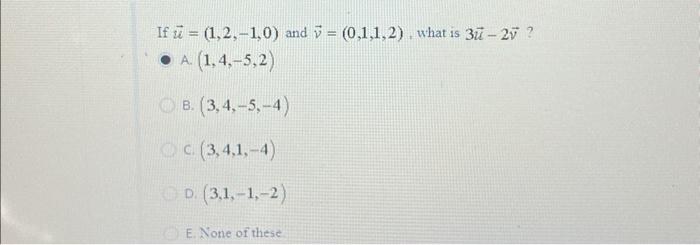 Solved If U 1 2 1 0 And 0 1 1 2 What Is 3 27 Chegg