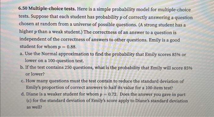 experimental probability multiple choice questions