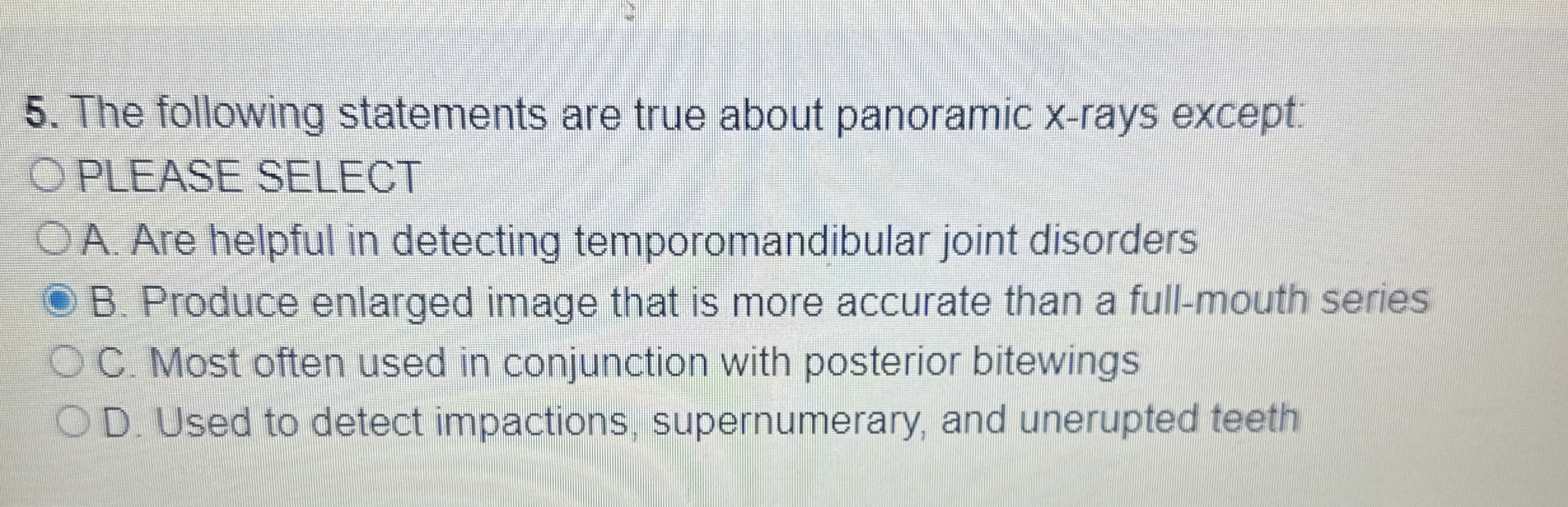 Solved The following statements are true about panoramic