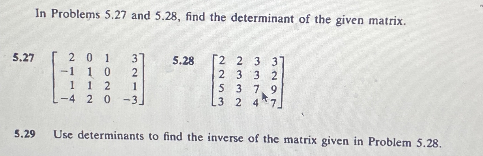 Solved (Just 5.29 ﻿Please!)In Problems 5.27 ﻿and 5.28, ﻿find | Chegg.com