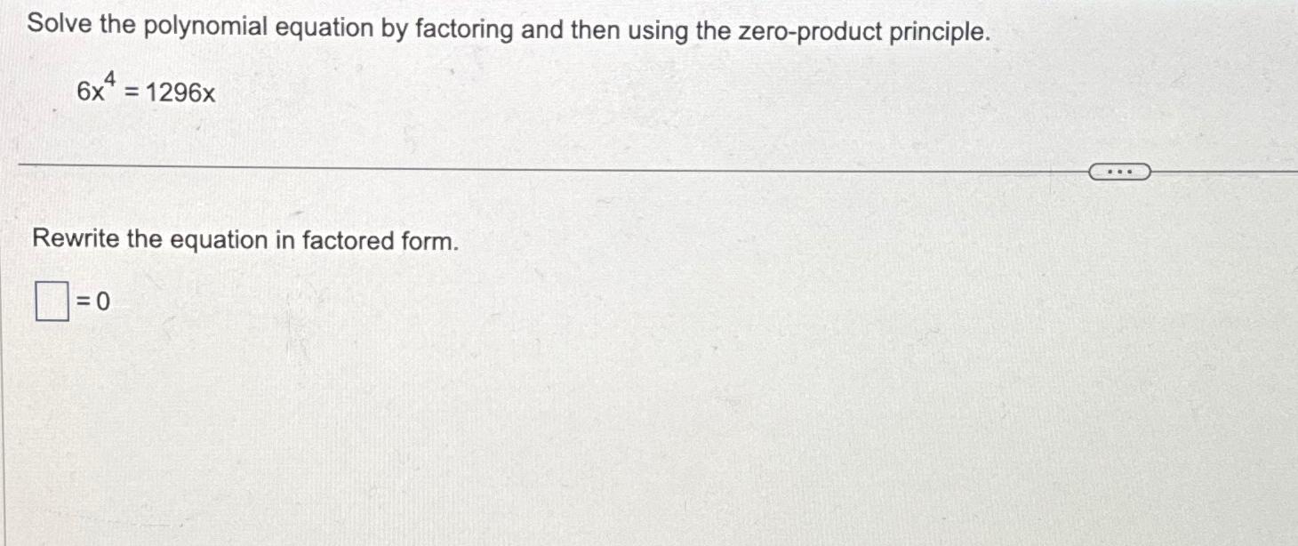 Solved Solve the polynomial equation by factoring and then | Chegg.com