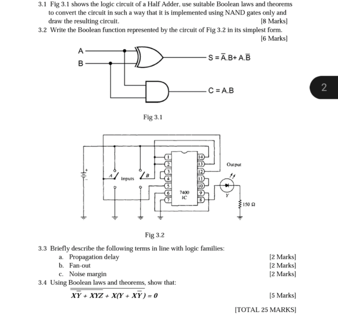Solved 3 1 Fig 3 1 Shows The Logic Circuit Of A Half Adder Chegg solved-3-1-fig-3-1-shows-the-logic-circuit-of-a-half-adder-chegg
