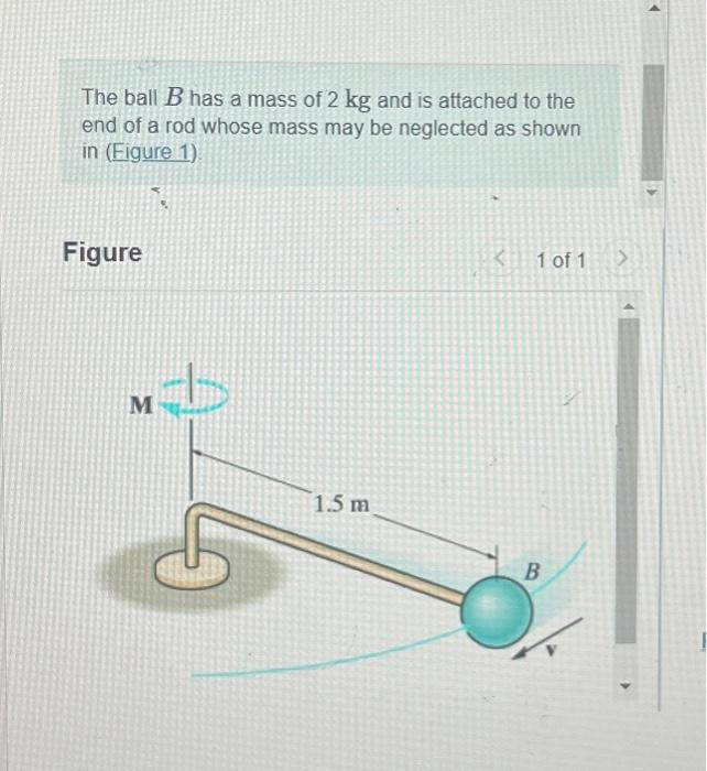 Solved The Ball B Has A Mass Of 2 Kg And Is Attached To The | Chegg.com