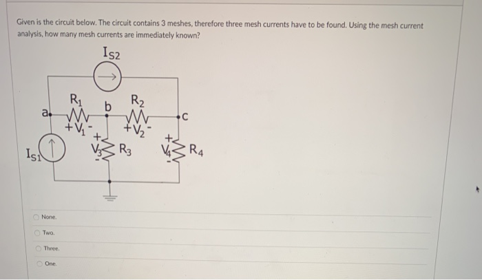 Solved Given is the circuit below. The circuit contains 3 | Chegg.com