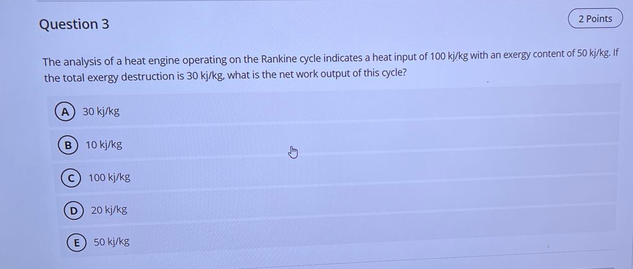 Solved Question 3The analysis of a heat engine operating on | Chegg.com