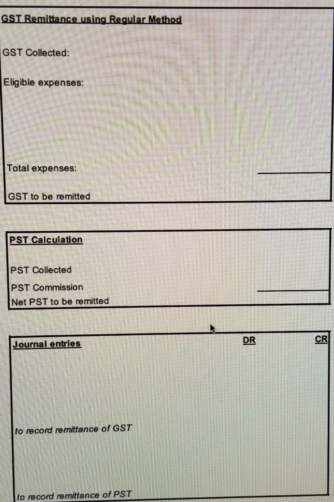 Solved GST and PST Great Auntie Sloom Supplies is a GST | Chegg.com