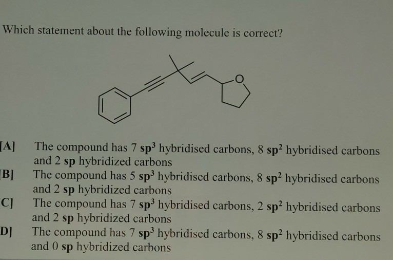 Solved Which statement about the following molecule is