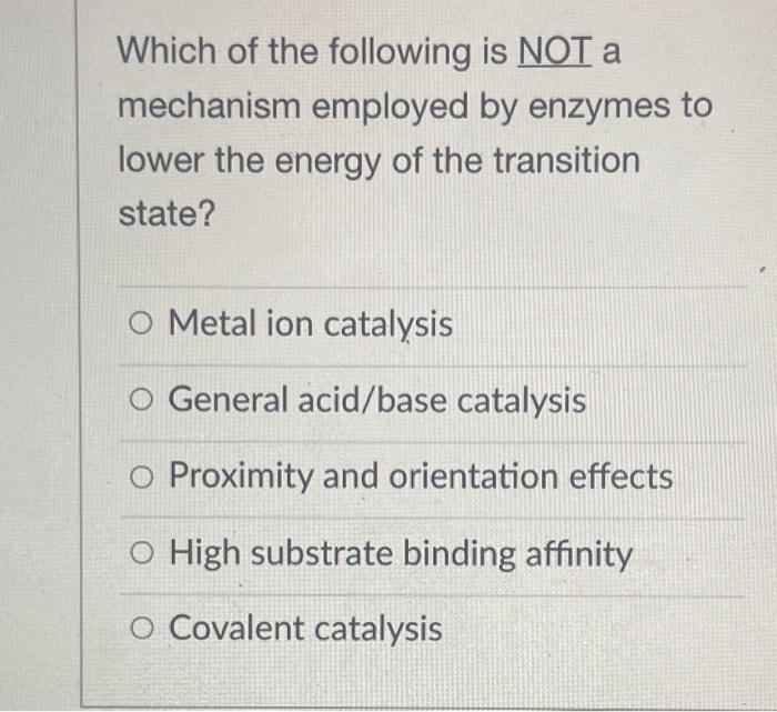 Solved Which of the following is NOT a mechanism employed by | Chegg.com