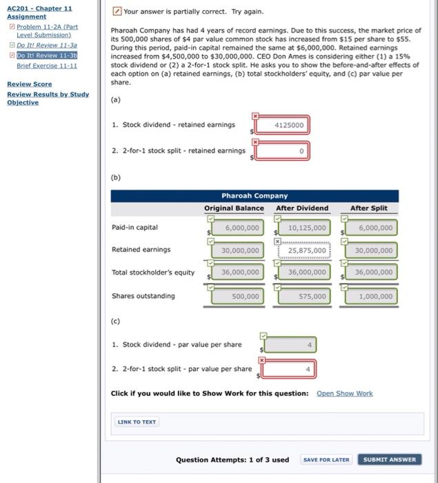 Solved AC201 - Chapter 11 Assignment Problem 11-2A (Part | Chegg.com