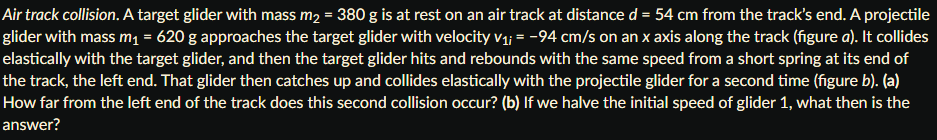 Solved Airtrack Collisionair Track Collision. A Target 