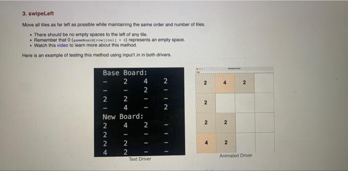 Solved This assignment involves coding the game 2048 using | Chegg.com