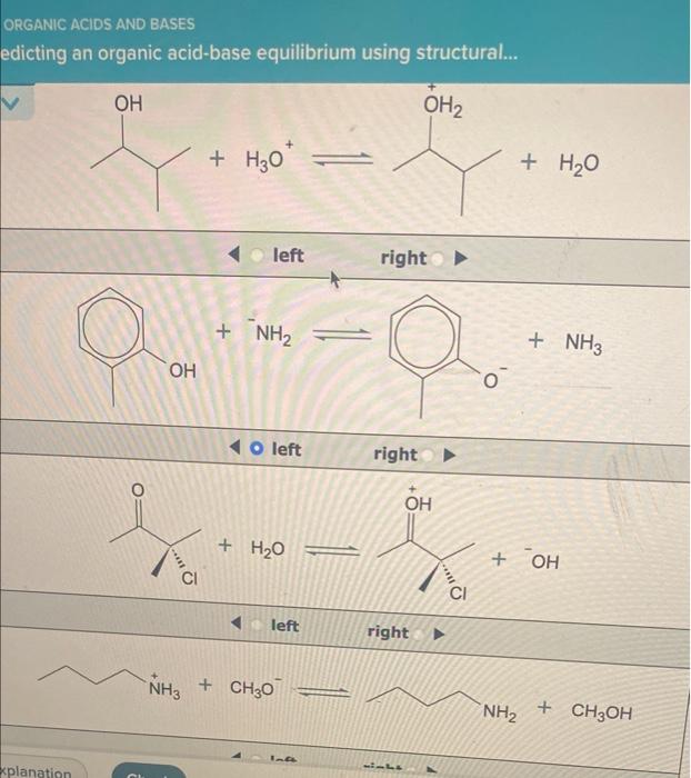 Solved For each organic reaction, say whether at equilibrium | Chegg.com