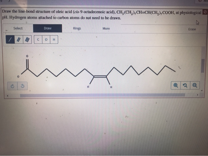 Solved Draw the linebond structure of oleic acid