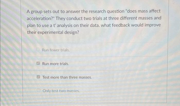 answer the research question on