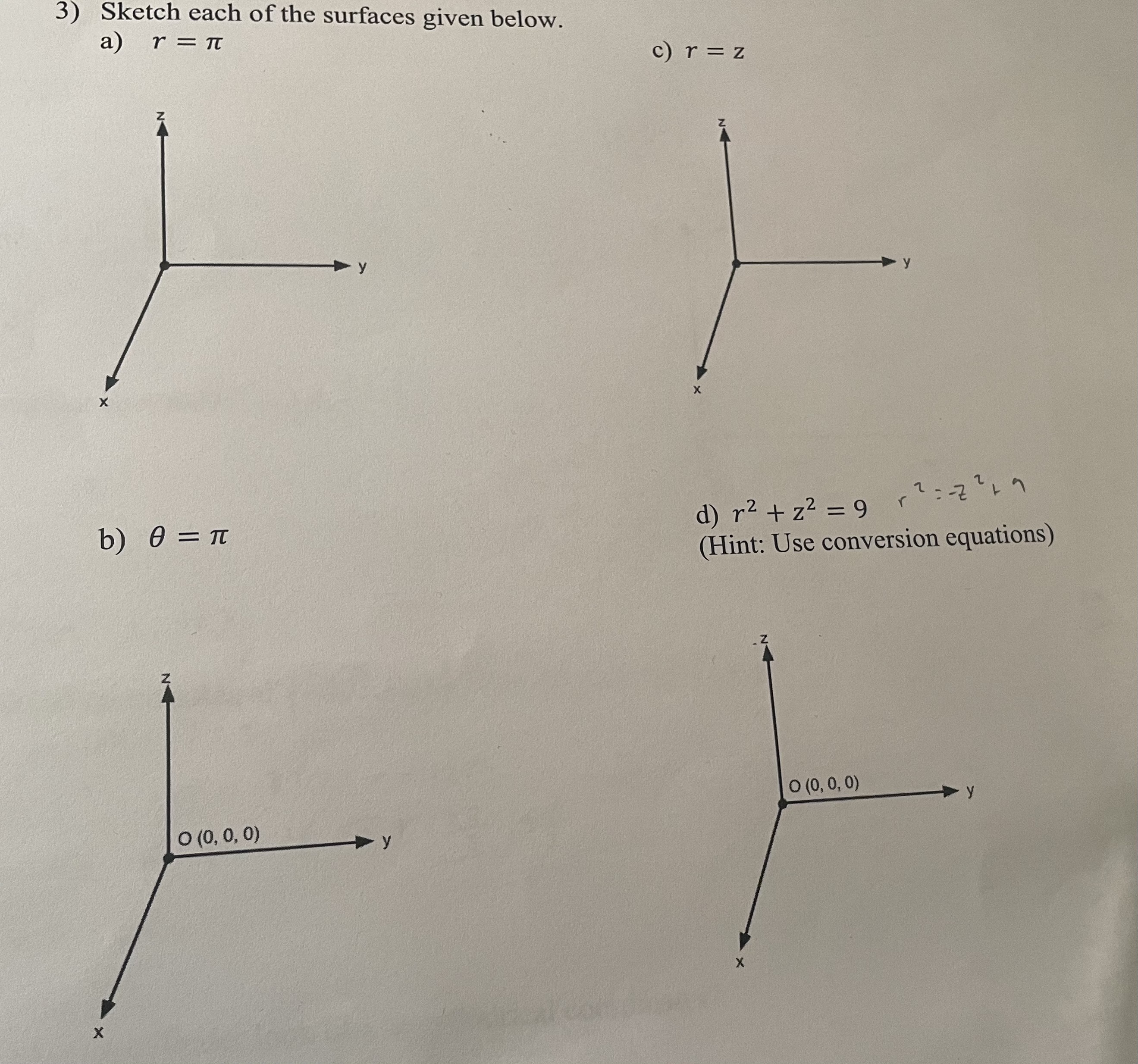 Solved Sketch Each Of The Surfaces Given