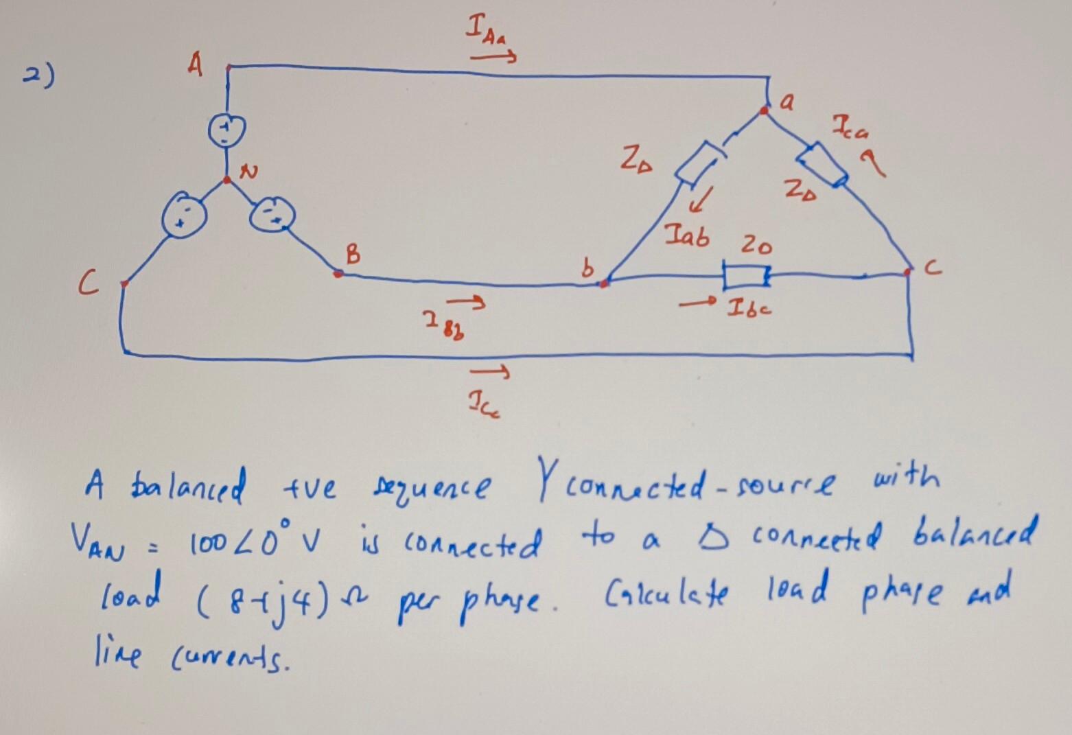 Solved A balanced tue sequence Y connected-sourre with | Chegg.com