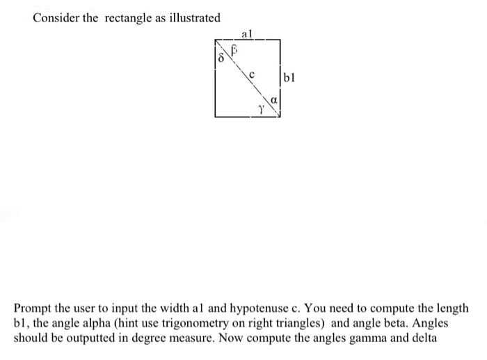 Solved Consider The Rectangle As Illustrated Al B B1 Y | Chegg.com