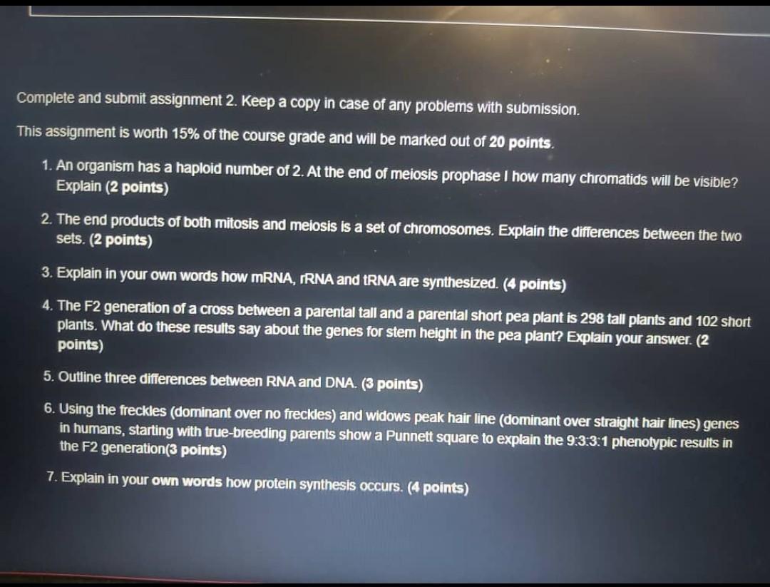 Solved Complete and submit assignment 2. Keep a copy in case | Chegg.com