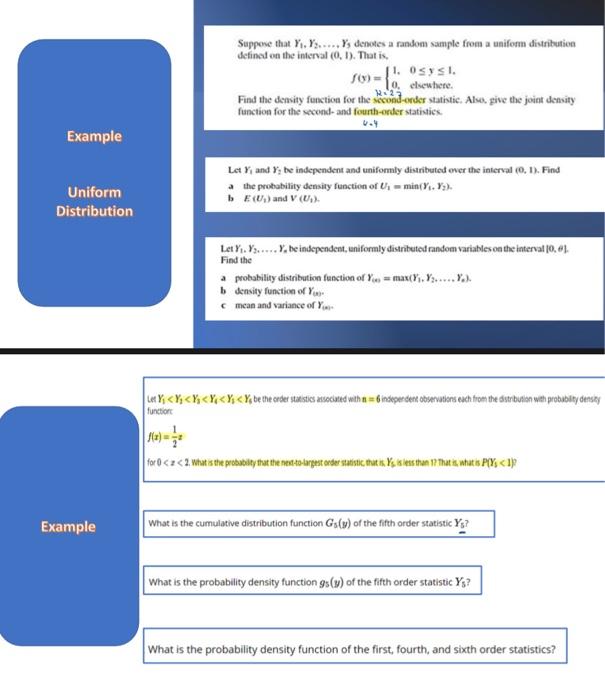 Solved Example Uniform Distribution Example Suppose that Y₁.