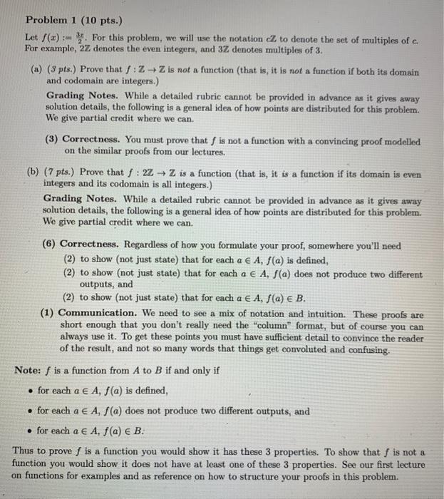 Solved Problem 1 10 Pts Let F X 23x For This Problem