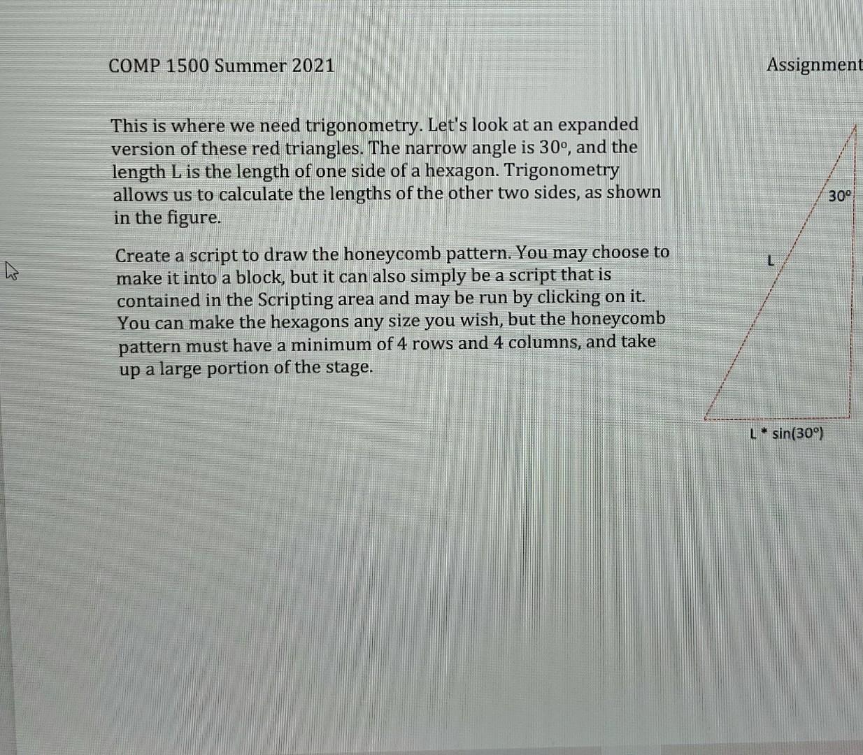 Program 2: draw a honeycomb (9 marks] TTTT Use your | Chegg.com