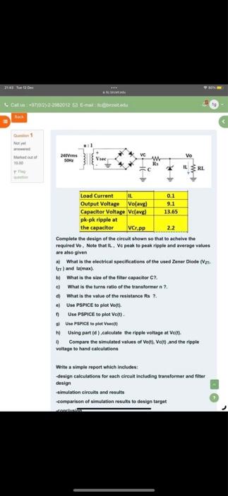 Solved Complete the design of the cirtull shown so that to | Chegg.com