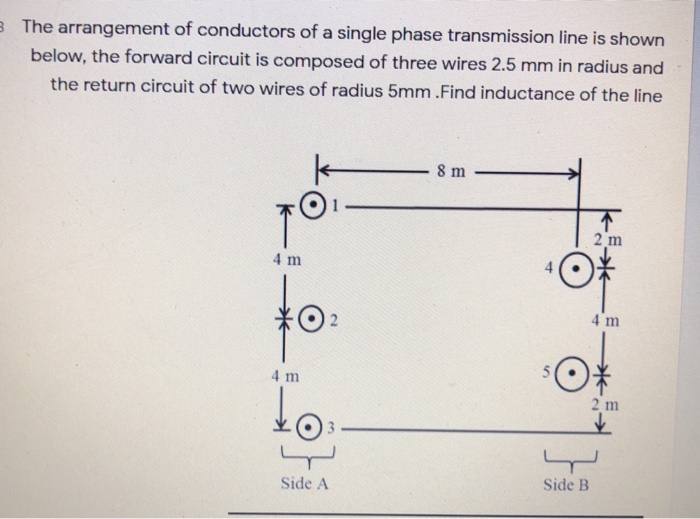 Solved The arrangement of conductors of a single phase
