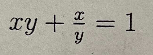 tan(xy)=y3xy+yx=1 | Chegg.com