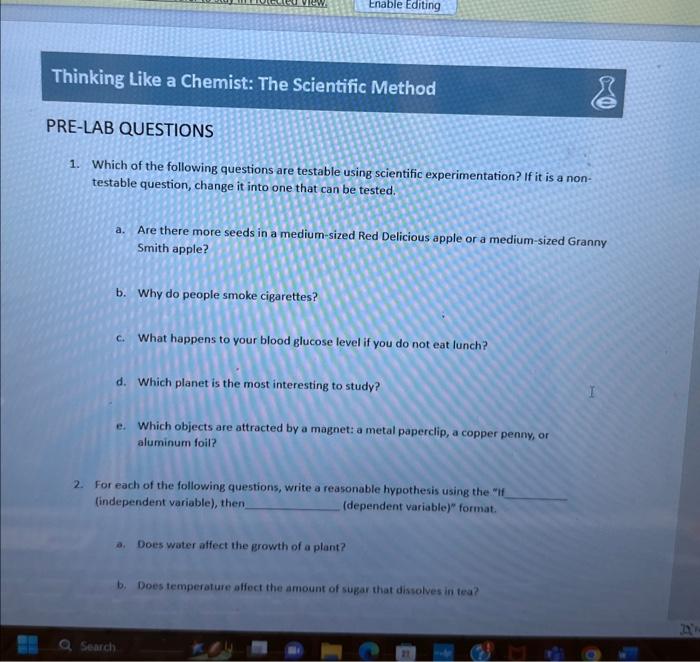 1. Which of the following questions are testable | Chegg.com