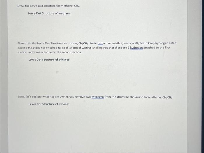 Draw the Lewis Dot structure formethane, CH4. Lewis | Chegg.com