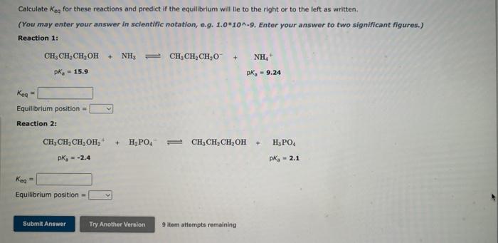 Solved Calculate Keq For These Reactions And Predict If The | Chegg.com