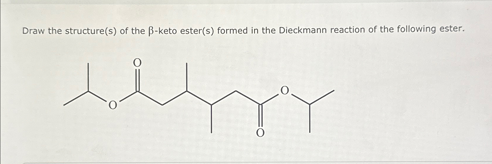 Solved Draw the structure(s) ﻿of the β-keto ester(s) ﻿formed | Chegg.com