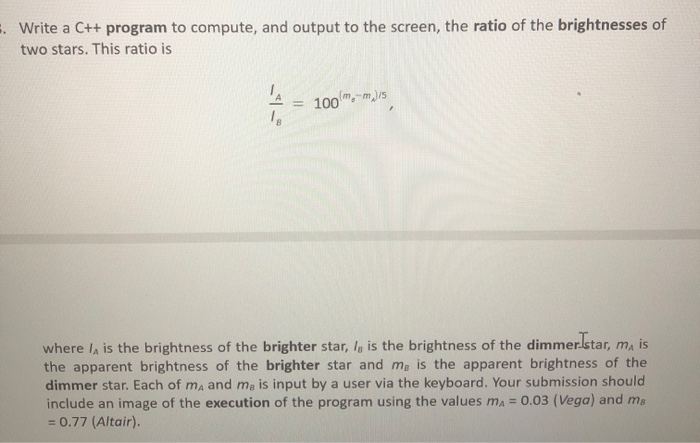 Solved Write a C++ program to compute, and output to the | Chegg.com
