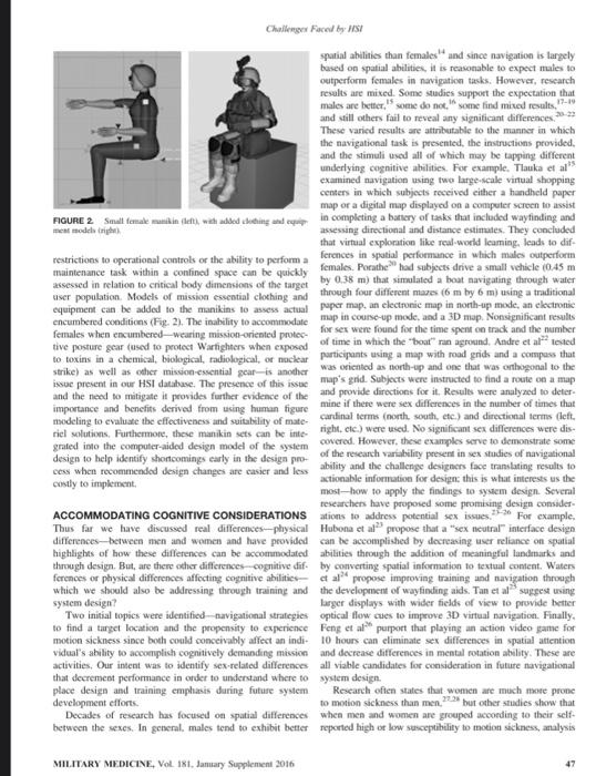 Solved Designing Military Systems for Women in Combat Pamela | Chegg.com