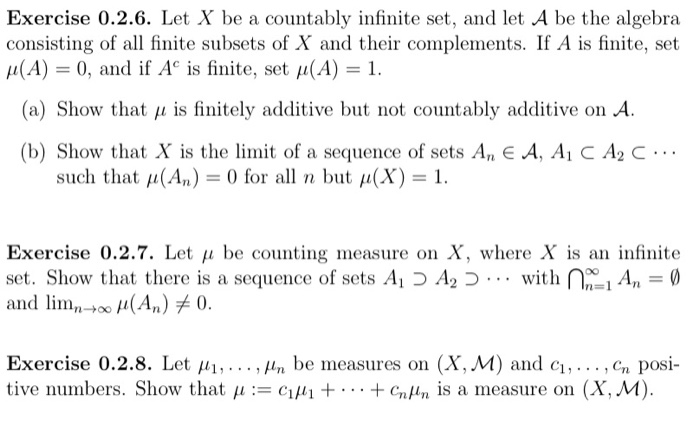 Solved Exercise 0.2.6. Let X be a countably infinite set, | Chegg.com