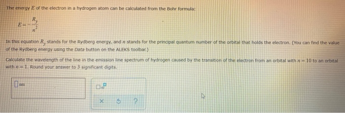 Solved The energy E of the electron in a hydrogen atom can | Chegg.com