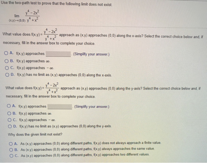 Solved Use the two-path test to prove that the following | Chegg.com