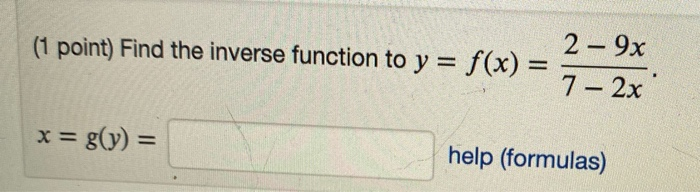 Solved 7 1 Point Suppose F X 8x 7 And G Y 8 8 A