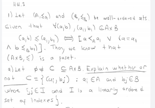 Hw 3 Given That 1 Let A Ca And 3 3 Be Chegg Com