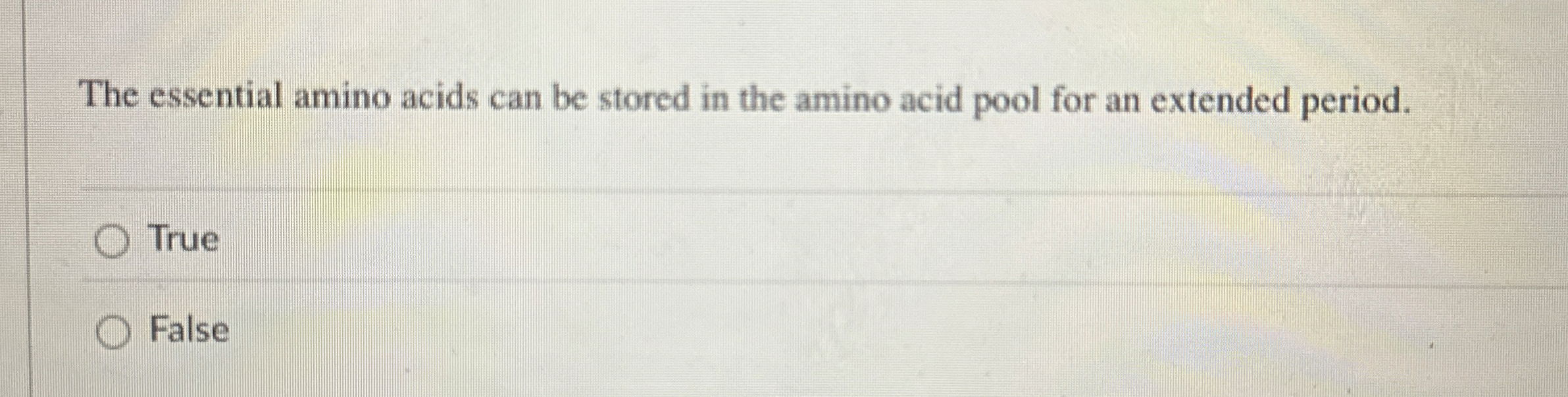 Solved The essential amino acids can be stored in the amino