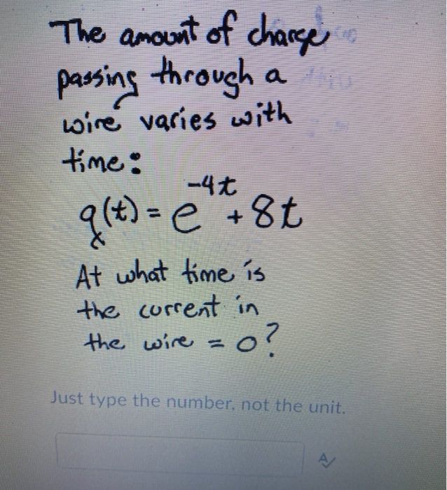 Solved The amount of charge a passing through a wire varies | Chegg.com